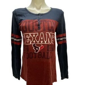 * Team Apparel women’s medium Long Sleeve Houston Texans football t shirt top